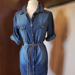 Denim mini dress